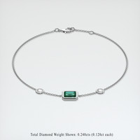 <span>1.04</span>&nbsp;<span class="tooltip-light">Ct.Tw.<span class="tooltiptext">Total Carat Weight</span></span> Gemstone Bracelet, 18K White Gold 2