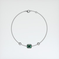 <span>1.04</span>&nbsp;<span class="tooltip-light">Ct.Tw.<span class="tooltiptext">Total Carat Weight</span></span> Gemstone Bracelet, 18K White Gold 3