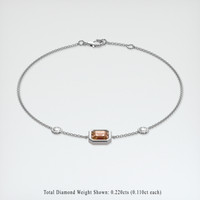 1.15 Ct.Tw. Gemstone Bracelet, 18K White Gold 2