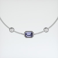 0.98 Ct.Tw. Gemstone Bracelet, 18K White Gold 1