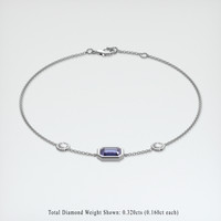 <span>0.98</span>&nbsp;<span class="tooltip-light">Ct.Tw.<span class="tooltiptext">Total Carat Weight</span></span> Gemstone Bracelet, 18K White Gold 2