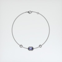 0.98 Ct.Tw. Gemstone Bracelet, 18K White Gold 3