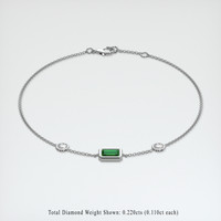 <span>0.67</span>&nbsp;<span class="tooltip-light">Ct.Tw.<span class="tooltiptext">Total Carat Weight</span></span> Gemstone Bracelet, 18K White Gold 2