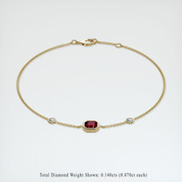 <span>0.89</span>&nbsp;<span class="tooltip-light">Ct.Tw.<span class="tooltiptext">Total Carat Weight</span></span> Ruby Bracelet, 14K Yellow Gold 2