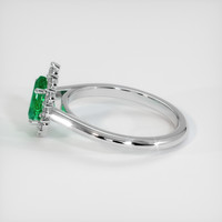 0.98 Ct. Emerald Ring, Platinum 950 4