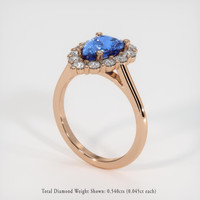 1.60 Ct. Sapphire Ring, 14K Rose Gold 2