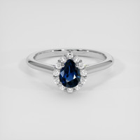 0.99 Ct. Blue Sapphire Ring, Silver 1