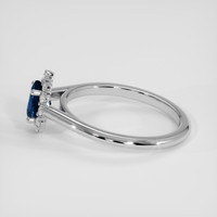 0.99 Ct. Blue Sapphire Ring, Silver 4