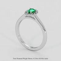 0.41 Ct. Emerald Ring, Silver 2