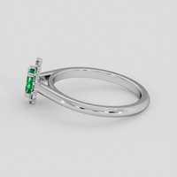 0.41 Ct. Emerald Ring, Silver 4