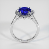 3.04 Ct. Blue Sapphire Ring, 14K White Gold 3