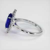 3.04 Ct. Blue Sapphire Ring, 14K White Gold 4