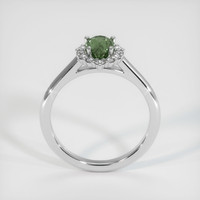1.14 Ct. Green Sapphire Ring, 14K White Gold 3