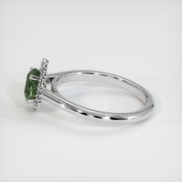 1.14 Ct. Green Sapphire Ring, 14K White Gold 4