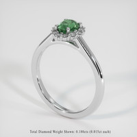 0.61 Ct. Gemstone Ring, 18K White Gold 2