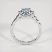1.02 Ct. Greyish Blue Sapphire Ring, 18K White Gold 3