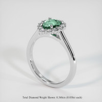 1.14 Ct. Sapphire Ring, 18K White Gold 2