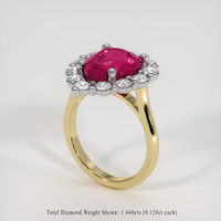 4.60 Ct. Gemstone Ring, 14K White & Yellow 2