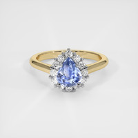1.59 Ct. Blue Sapphire Ring, 14K White & Yellow 1