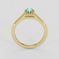 0.16 Ct. Bluish Green Paraiba Tourmaline Ring, 10K Yellow Gold 3