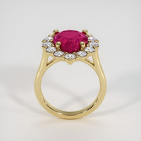 4.60 Ct. Pinkish Red Rubellite Tourmaline Ring, 10K Yellow Gold 3