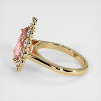4.17 Ct. Padparadscha Sapphire Ring, 10K Yellow Gold 4