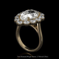 8.03 Ct. White Sapphire Ring, 10K Yellow Gold 2