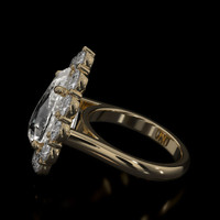 8.03 Ct. White Sapphire Ring, 10K Yellow Gold 4