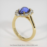 2.90 Ct. Blue Sapphire Ring, 14K Yellow Gold 2