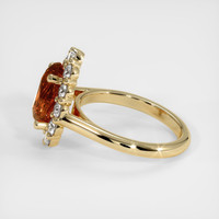 2.58 Ct. Orangish Brown Sapphire Ring, 14K Yellow Gold 4