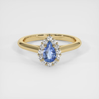 0.46 Ct. Sapphire Ring, 18K Yellow Gold 1