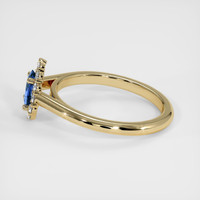 0.46 Ct. Sapphire Ring, 18K Yellow Gold 4