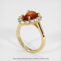 2.58 Ct. Orangish Brown Sapphire Ring, 18K Yellow Gold 2