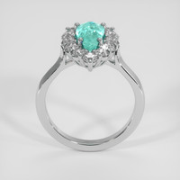 1.58 Ct. Greenish Blue Paraiba Tourmaline Ring, Platinum 950 3