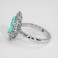 1.58 Ct. Greenish Blue Paraiba Tourmaline Ring, Platinum 950 4