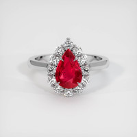 2.04 Ct. Ruby Ring, Platinum 950 1