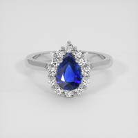 1.59 Ct. Blue Sapphire Ring, Platinum 950 1