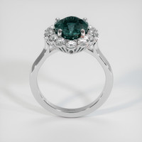 5.05 Ct. Greenish Blue Sapphire Ring, Platinum 950 3
