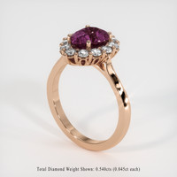 2.03 Ct. Sapphire Ring, 14K Rose Gold 2