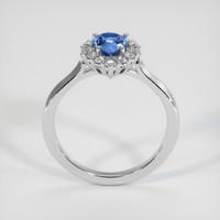 1.11 Ct. Blue Sapphire Ring, 10K White Gold 3
