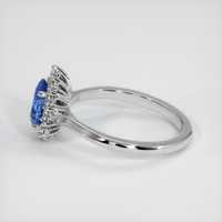 1.11 Ct. Blue Sapphire Ring, 14K White Gold 4