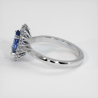 1.25 Ct. Blue Sapphire Ring, 14K White Gold 4