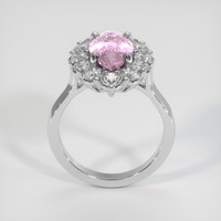 3.07 Ct. Pink Sapphire Ring, 14K White Gold 3