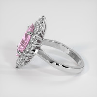 3.07 Ct. Pink Sapphire Ring, 14K White Gold 4