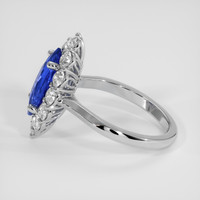 2.07 Ct. Blue Sapphire Ring, 14K White Gold 4