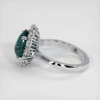 5.05 Ct. Greenish Blue Sapphire Ring, 14K White Gold 4