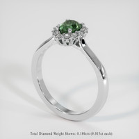 0.61 Ct. Gemstone Ring, 18K White Gold 2