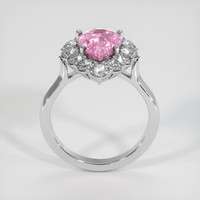 3.00 Ct. Pink Sapphire Ring, 18K White Gold 3