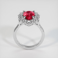 4.03 Ct. Padparadscha Sapphire Ring, 18K White Gold 3