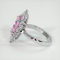 3.07 Ct. Pink Sapphire Ring, 18K White Gold 4